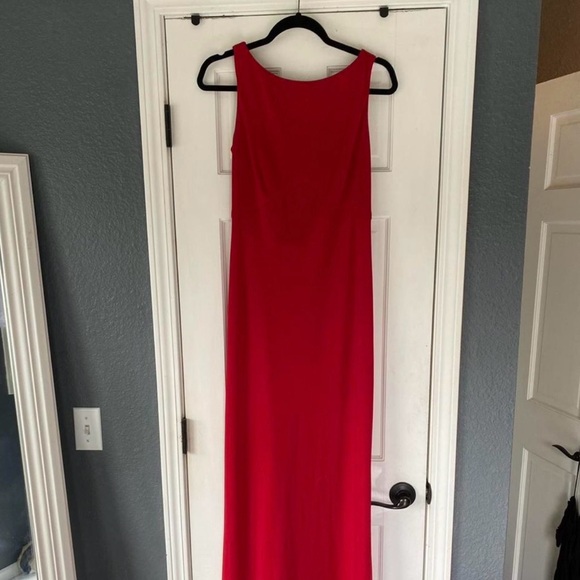 Bari Jay Striking Red Backless Dress - Picture 6 of 7